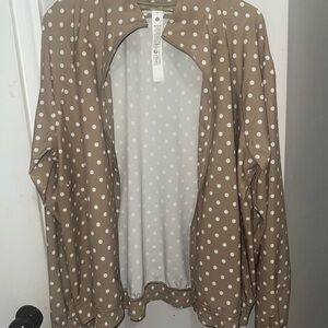 Lululemon Athletica Tan Polka Dot Jacket